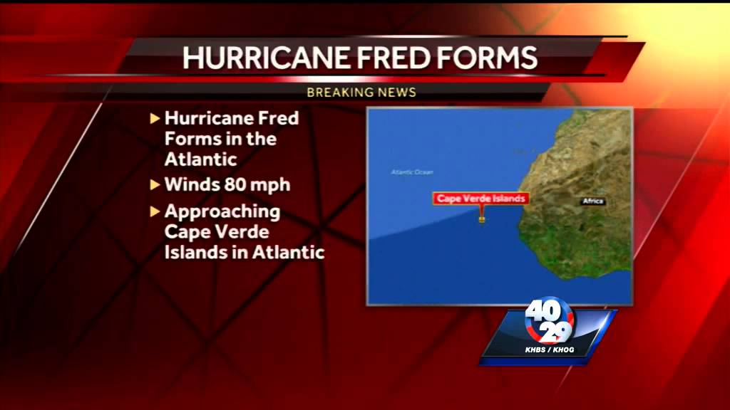 Breaking News: Hurricane Fred forms in the Atlantic Ocean