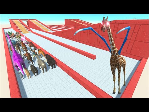 ESCAPE FROM ALIEN GIRAFFE - Animal Revolt Battle Simulator