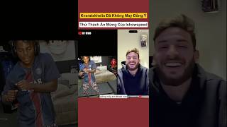 Kvaratskhelia Đã Không May Đồng Ý Thử Thách Ăn Mừng Của Ishowspeed #shorts