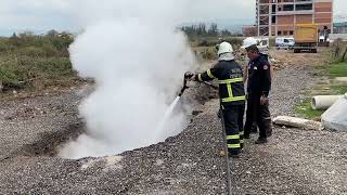 Doğal Gaz Boru Hattındaki Yangın Söndürüldü