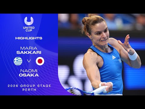 Maria Sakkari v Naomi Osaka Highlights | United Cup 2026 Group E