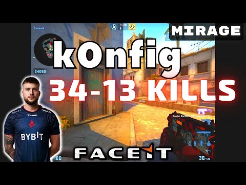 CSGO POV k0nfig (34-13) Mirage 𝙒𝙞𝙣 (16-9) / Faceit 28.11.2022