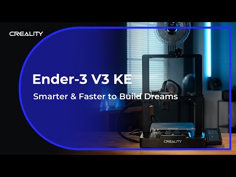 Creality Ender-3 V3 KE 3D Printer with Speed of 500mm, 60-Watt Ceramic Heater, and Smart Algorithm