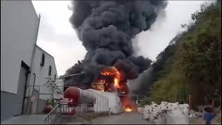 Pavoroso incendio en maquila en San Vicente Pacaya