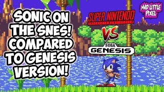 Sonic The Hedgehog Tech Demo On The SNES Versus The Sega Genesis Version! Ported From Original Code!