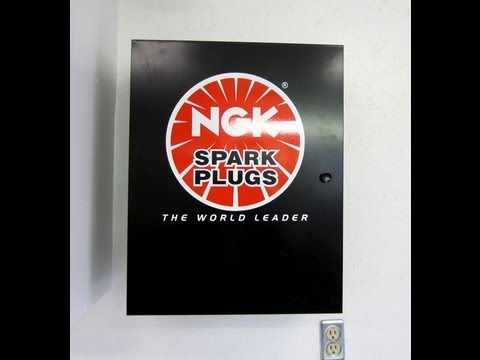 NGK Spark Plug Cabinet And Some Spark Plugs I Stock