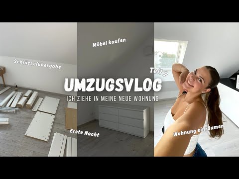 UMZUGSVLOG Teil 2📦🔑 Möbel bestellen, schlüsselübergabe, Umzugstag, Kisten auspacken, erste Nacht 🤍