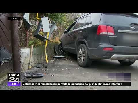 Un tânăr beat și drogat a avariat cu mașina o rețea de alimentare cu gaz metan