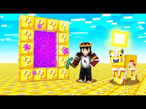 Minecraft'ta ŞANS BLOĞU DÜNYASI PORTALI BULDUM