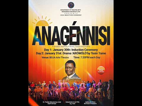 DEPARTMENT OF THEATRE ARTS  REDEEMER'S UNIVERSITY 2026 INDUCTION CEREMONY
