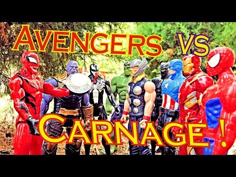 Avengers vs Carnage vs Thanos + Spider-Man, Iron Man, Hulk, Black Panther, Captain America!