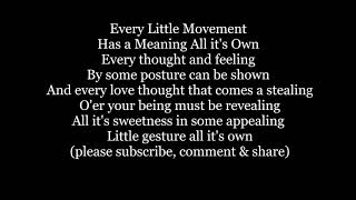 Every Little Movement Has a Meaning All Its Own Lyrics Words Sing Along Music song Judy Doris
