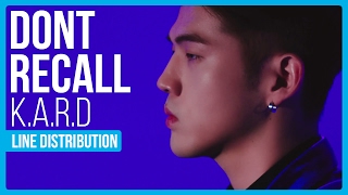 K.A.R.D - Don't Recall Line Distribution (Color Coded)