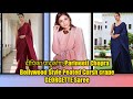 दीपिका पादुकोण Parineeti Chopra Bollywood Style Peated Cursh Crape GEORGET