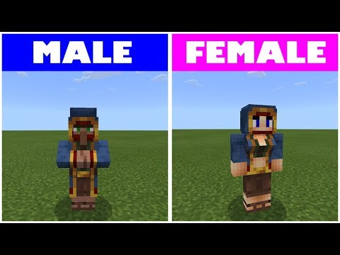 How to TURN Minecraft MOBS into GIRLS | Minecraft PE