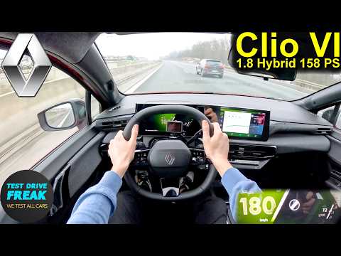 2026 Renault Clio 6 Full Hybrid E-Tech (156 PS) TOPSPEED POV Autobahn Drive | Hybrid High Speed Test