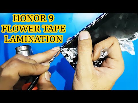 Honor 9 Backside Flowers Tape Lamination