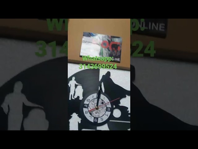 Vídeo relacionado con VINY WOODY Reloj De Pared De Disco De Vinilo Silueta Anime Serie Años 80