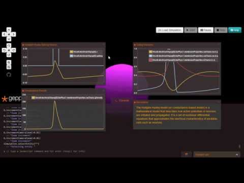 geppetto engine Hodgkin-Huxley Neuron live demo