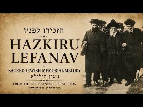 Sacred Jewish Memorial Melody | Hazkiru Lefanav | Shtefanesht Tradition
