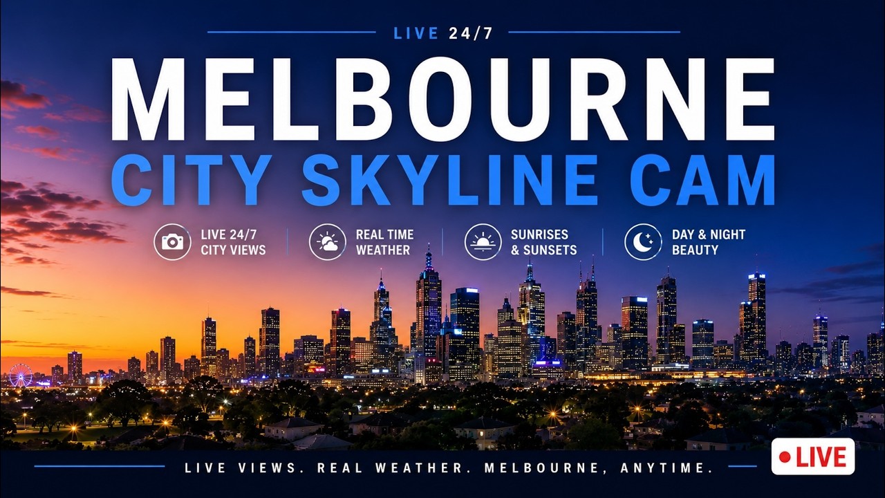 Live webcam view of Horizonte de la Ciudad de Melbourne