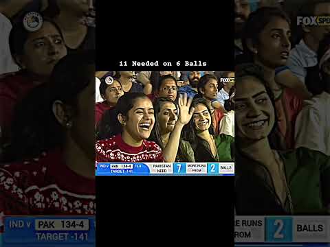 Pakistan vs India thriller match// 11 Needed on 6 balls #cricket #cricketlover #cricketaddict