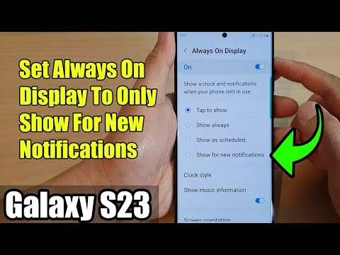 Galaxy S23's: How to Set Always On Display To Only Show For New Notifications