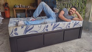 cómo hacer una cama con cajones