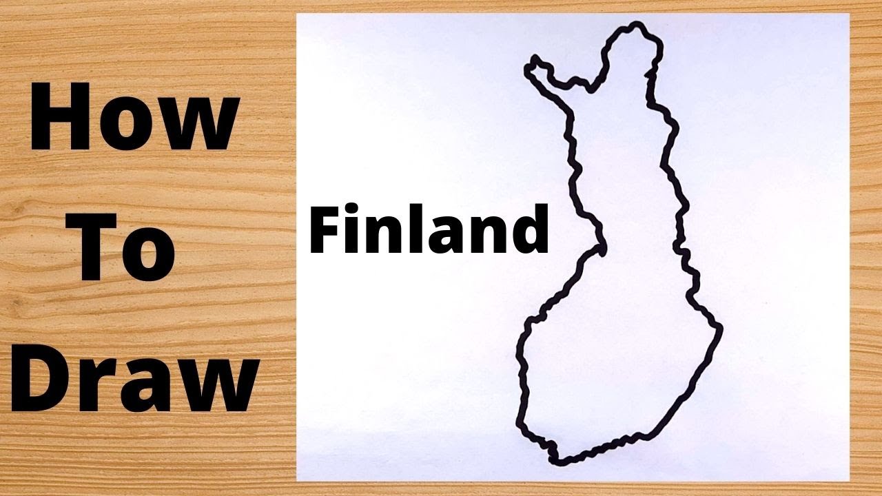 Finland Map Drawing - Step by Step