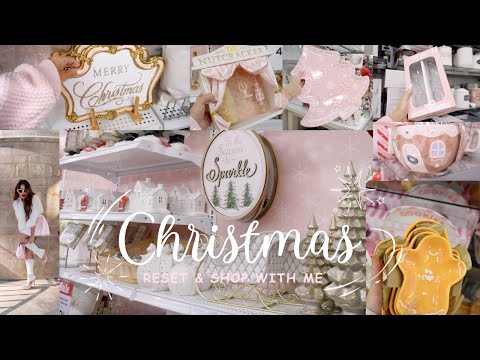 🎄 PINK CHRISTMAS DECOR SHOPPING & RESET! ✨ Getting Ready for a Girly Holiday Wonderland! 🎀