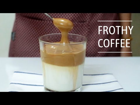 Café espumoso fácil com 3 ingredientes (café Dalgona) | Cách Làm Cafe Bọt Biển | Lilo Kitchen