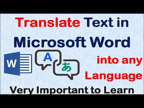 Translate Text in Microsoft Word into any language | Microsoft Word Tutorials | Very Easy