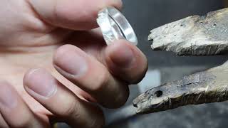 [Holzpuppe Jewelry] How to make DOUBLE BANDED SILVER RING - Part 2.