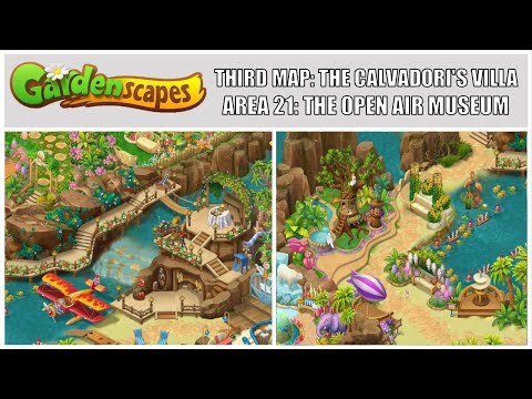 Gardenscapes: New Acres Gameplay Part 19 - Restoring Area 21: The Open Air Museum