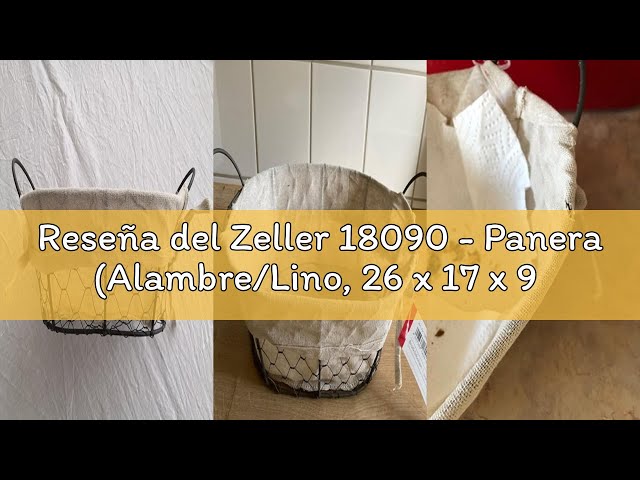 Vídeo relacionado con Zeller 18090 - Panera (Alambre/Lino, 26 x 17 x 9 cm), Color marrón y Beige