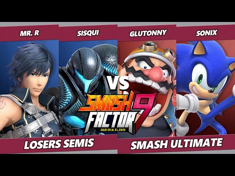 Smash Factor 9 Losers Semis - Mr. R & sisqui Vs. Glutonny & Sonix - SSBU Ultimate Tournament