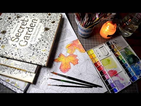 Testing Watercolors in Coloring Books | Secret Garden | Magical Jungle | Johanna Basford + Others