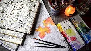 Testing Watercolors in Coloring Books | Secret Garden | Magical Jungle | Johanna Basford + Others