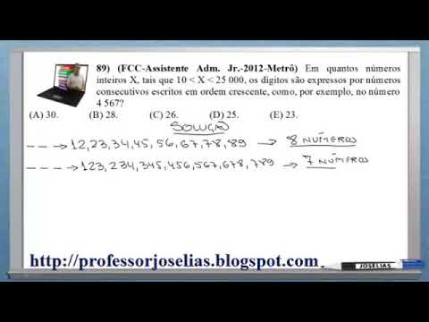 QUESTÃO 89   MATEMÁTICA  RESOLVIDA FCC