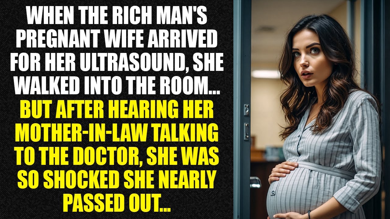 When the rich man's pregnant wife arrived for her ultrasound, she walked into the room...