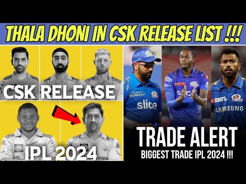 Thala Dhoni In CSK Release Players List 😭 Rohit - Hardik IPL 2024 Trade Window Update