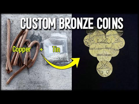 Casting Devil-Forge Custom BRONZE Coins - How To Make Bronze At Home