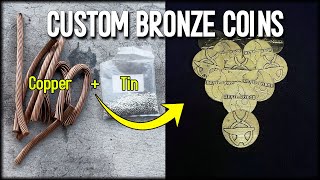 Casting Devil-Forge Custom BRONZE Coins - How To Make Bronze At Home