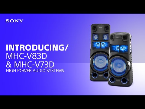 Nešiojama garso sistema Sony MHC-V73D, Juodos spalvos video