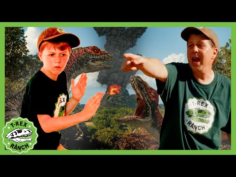 💥 Jurassic Volcano Explosion - Dinosaur Wars 💥 | 🦖🦕 T-Rex Ranch Dinosaur Videos