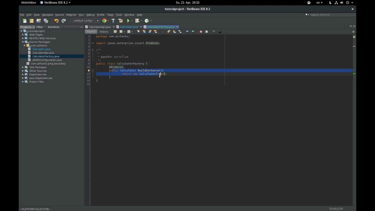 JavaEE/JakartaEE Tutorial 13 - Use the factory pattern with @Produces