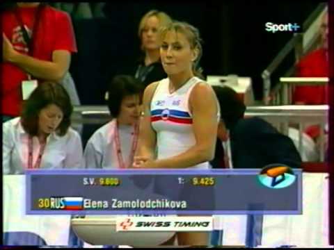 Elena ZAMOLODCHIKOVA (RUS) vault - 2004 DTB Cup semi final