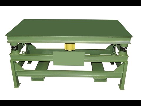Flat Deck Air Powered Vibratory Table for Settling Pelletized Polyethylene - Cleveland Vibrator Co.