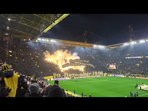 BVB Choreo zum 114. Geburtstag. "Leuchte auf mein Stern, Borussia" 19.12.2023 (Dortmund-Mainz 1:1)