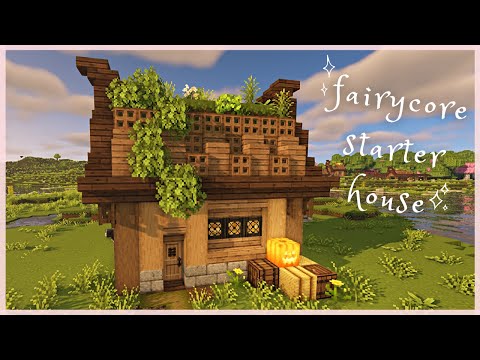 Minecraft | Fairycore Starter House 🧚 Tutorial | Easy ✨ Fairycore 🍄  Survival House